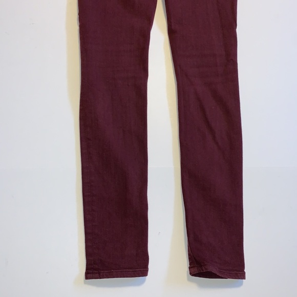 Hudson “Nico” Maroon Skinny Jeans - Women’s Size 26 - Picture 5 of 6